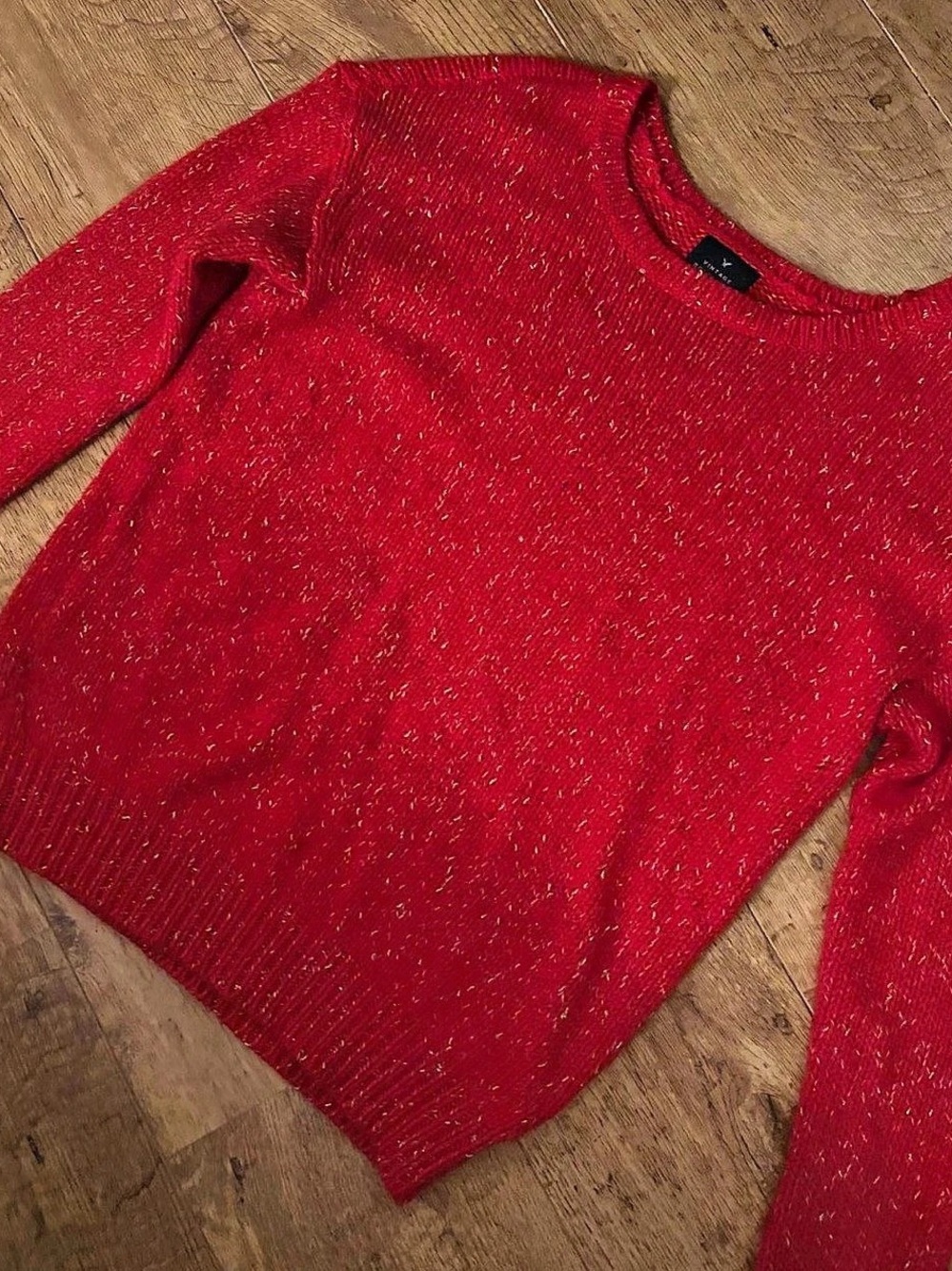 American Eagle Outfitters Vintage Boyfriend Sweater Metallic Knit Size Medium